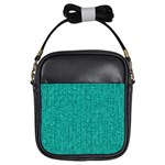 Green Denim Girls Sling Bag Front