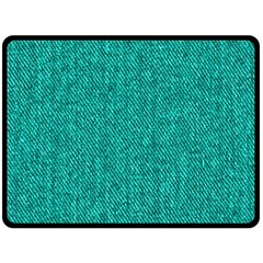 Green Denim Fleece Blanket (large) by ArtsyWishy