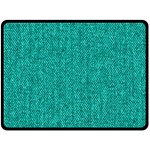 Green Denim Fleece Blanket (Large) 80 x60  Blanket Front