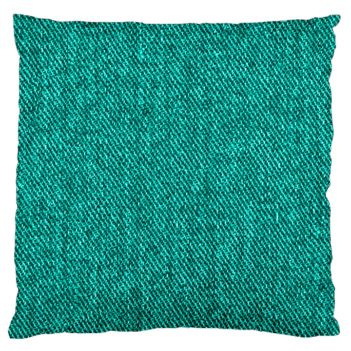 Green Denim Large Cushion Case (One Side)