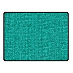 Green Denim Double Sided Fleece Blanket (Small) 45 x34  Blanket Front