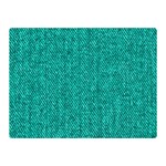 Green Denim Double Sided Flano Blanket (Mini) 35 x27  Blanket Front