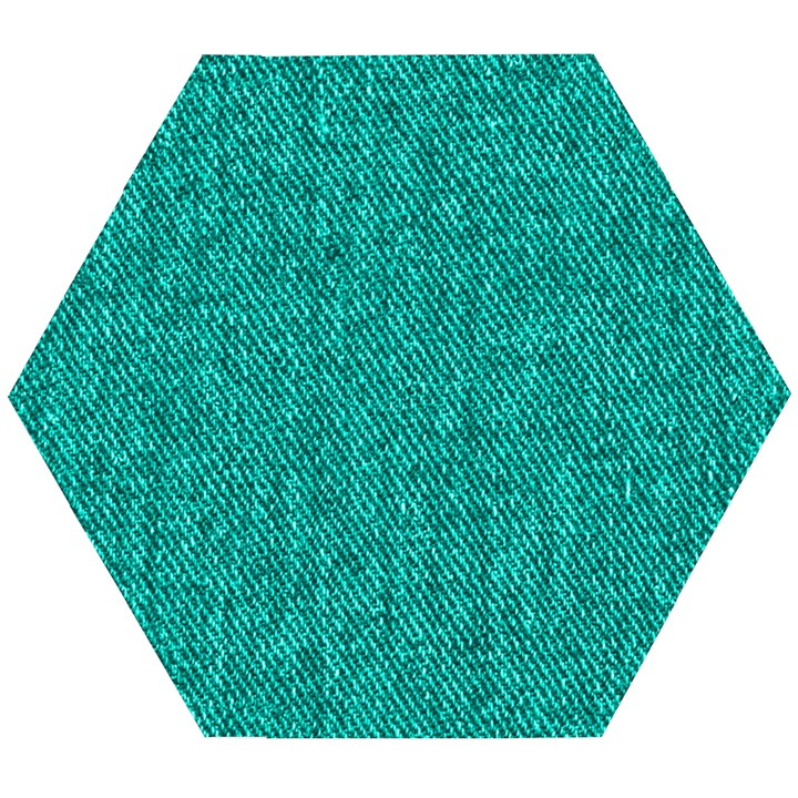 Green Denim Wooden Puzzle Hexagon