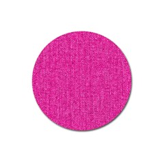 Pink Denim Design  Magnet 3  (Round)