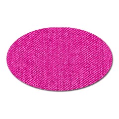 Pink Denim Design  Oval Magnet by ArtsyWishy