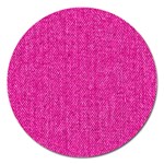 Pink Denim Design  Magnet 5  (Round) Front