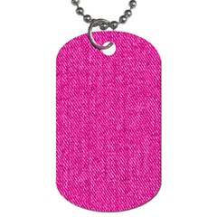 Pink Denim Design  Dog Tag (one Side) by ArtsyWishy