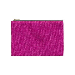 Pink Denim Design  Cosmetic Bag (Medium)