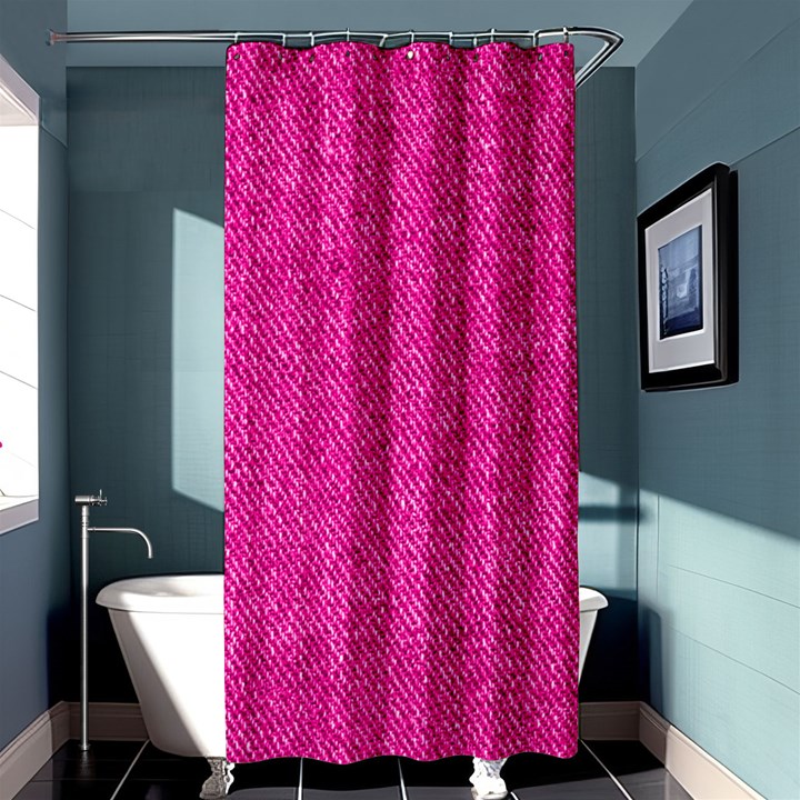 Pink Denim Design  Shower Curtain 36  x 72  (Stall) 