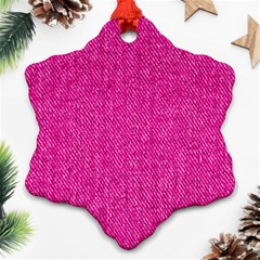 Pink Denim Design  Ornament (Snowflake)