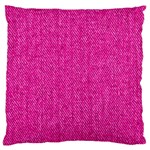 Pink Denim Design  Large Cushion Case (Two Sides) Front