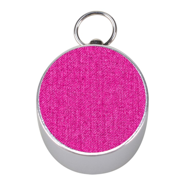 Pink Denim Design  Mini Silver Compasses