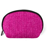 Pink Denim Design  Accessory Pouch (Large) Back