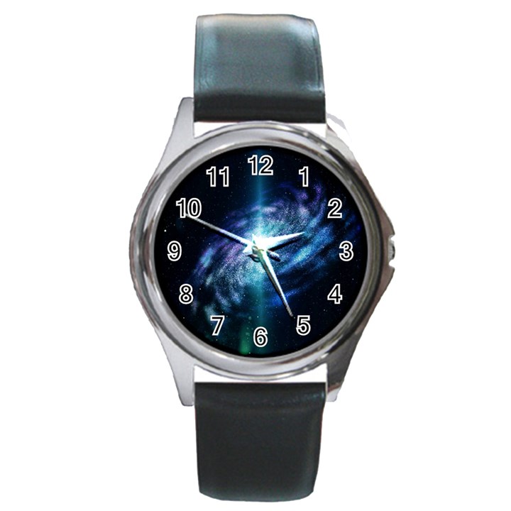 The Galaxy Round Metal Watch