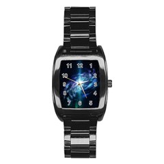 The Galaxy Stainless Steel Barrel Watch by ArtsyWishy