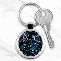 Beautiful Blue Butterflies  Key Chain (round) by ArtsyWishy