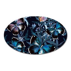 Beautiful Blue Butterflies  Oval Magnet by ArtsyWishy