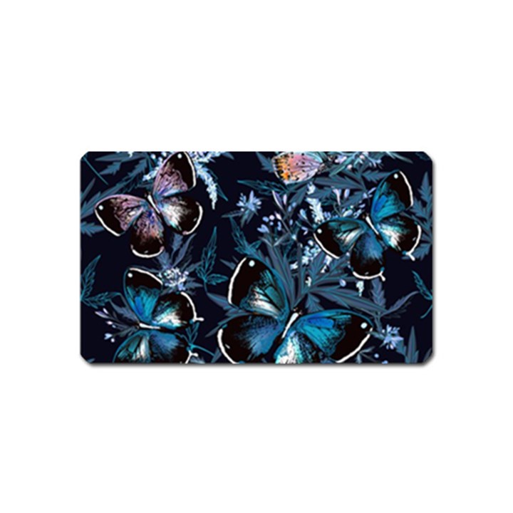 Beautiful Blue Butterflies  Magnet (Name Card)