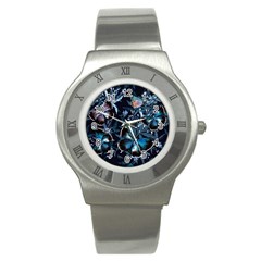 Beautiful Blue Butterflies  Stainless Steel Watch by ArtsyWishy