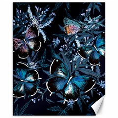 Beautiful Blue Butterflies  Canvas 11  X 14  by ArtsyWishy