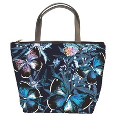 Beautiful Blue Butterflies  Bucket Bag by ArtsyWishy