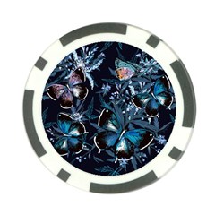 Beautiful Blue Butterflies  Poker Chip Card Guard (10 Pack) by ArtsyWishy