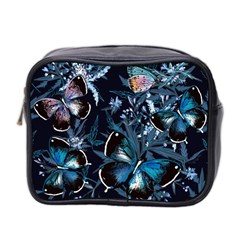 Beautiful Blue Butterflies  Mini Toiletries Bag (two Sides) by ArtsyWishy