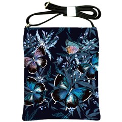 Beautiful Blue Butterflies  Shoulder Sling Bag by ArtsyWishy