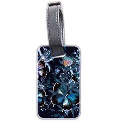 Beautiful Blue Butterflies  Luggage Tag (two Sides) by ArtsyWishy