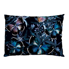 Beautiful Blue Butterflies  Pillow Case (two Sides) by ArtsyWishy