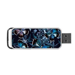 Beautiful Blue Butterflies  Portable Usb Flash (two Sides) by ArtsyWishy