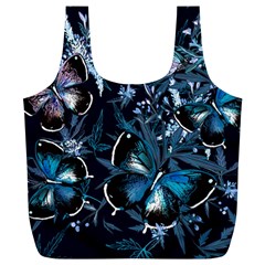 Beautiful Blue Butterflies  Full Print Recycle Bag (xl) by ArtsyWishy