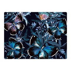 Beautiful Blue Butterflies  Double Sided Flano Blanket (mini)  by ArtsyWishy