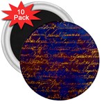 Majestic Purple And Gold Design 3  Magnets (10 pack)  Front