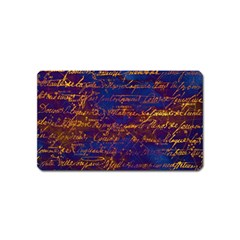 Majestic Purple And Gold Design Magnet (name Card) by ArtsyWishy