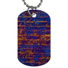 Majestic Purple And Gold Design Dog Tag (two Sides) by ArtsyWishy