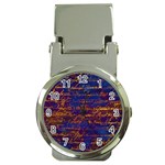 Majestic Purple And Gold Design Money Clip Watches Front