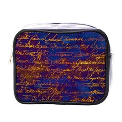 Majestic Purple And Gold Design Mini Toiletries Bag (one Side) by ArtsyWishy