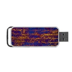 Majestic Purple And Gold Design Portable USB Flash (One Side)