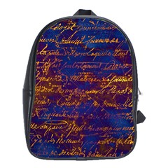 Majestic Purple And Gold Design School Bag (xl) by ArtsyWishy