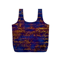 Majestic Purple And Gold Design Full Print Recycle Bag (s) by ArtsyWishy