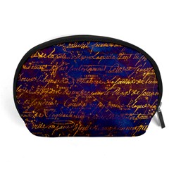 Majestic Purple And Gold Design Accessory Pouch (Large)