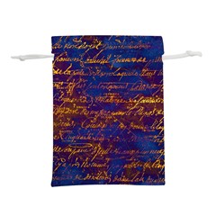 Majestic Purple And Gold Design Lightweight Drawstring Pouch (L)