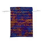 Majestic Purple And Gold Design Lightweight Drawstring Pouch (L) Front