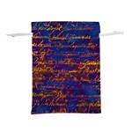 Majestic Purple And Gold Design Lightweight Drawstring Pouch (L) Back