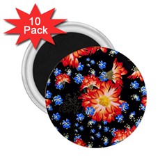 Orange And Blue Chamomiles Design 2 25  Magnets (10 Pack)  by ArtsyWishy