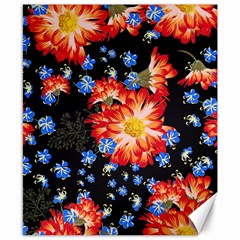 Orange And Blue Chamomiles Design Canvas 8  X 10  by ArtsyWishy