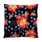 Orange and Blue Chamomiles Design Standard Cushion Case (Two Sides) Front