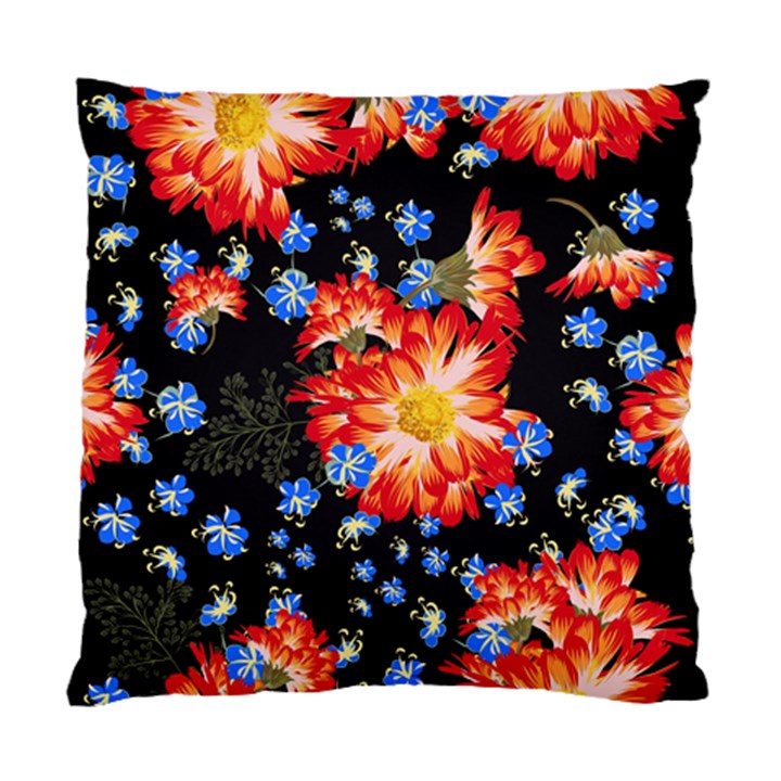 Orange and Blue Chamomiles Design Standard Cushion Case (Two Sides)