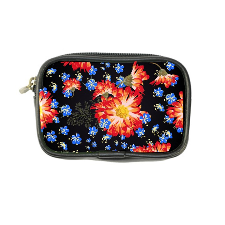 Orange and Blue Chamomiles Design Coin Purse